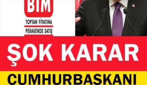 Market zincirleri için karar. Erdoğan talimatı verdi !